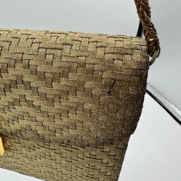 Gucci *Rare* Vintage Gold Woven Shoulder Bag (1968-1972) - Picture 7 of 14